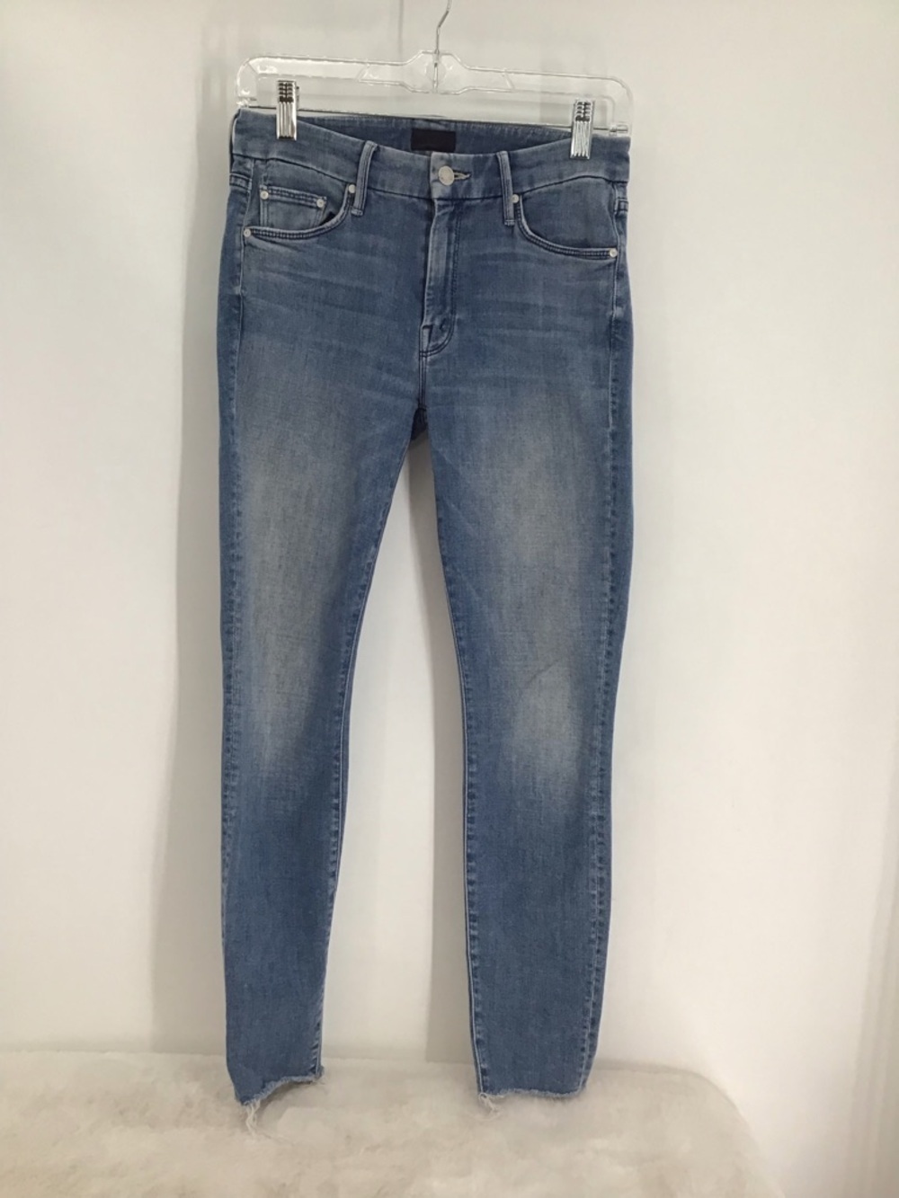 Mother Looker Ankle Fray High Waisted Jeans When Sparks Fly Wash Casual Size 26